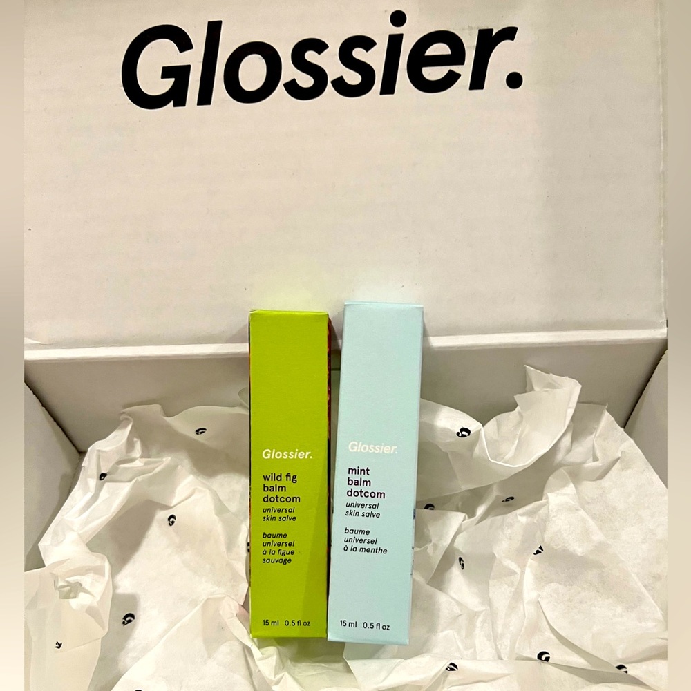 BNIB Wild Fig & Mint Glossier Balm Dot Com & salve. Older recipe (1st version)